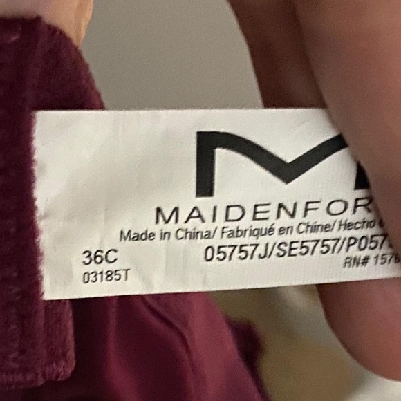 MAIDENFORM Purple Laced Push Up Bra Size 36C - Picture 6 of 6